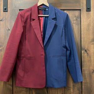 Color block boyfriend blazer